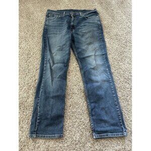 Levi's 514 Straight Fit Jeans Mens Size 38x30 Blue Medium Wash Stretch Workwear